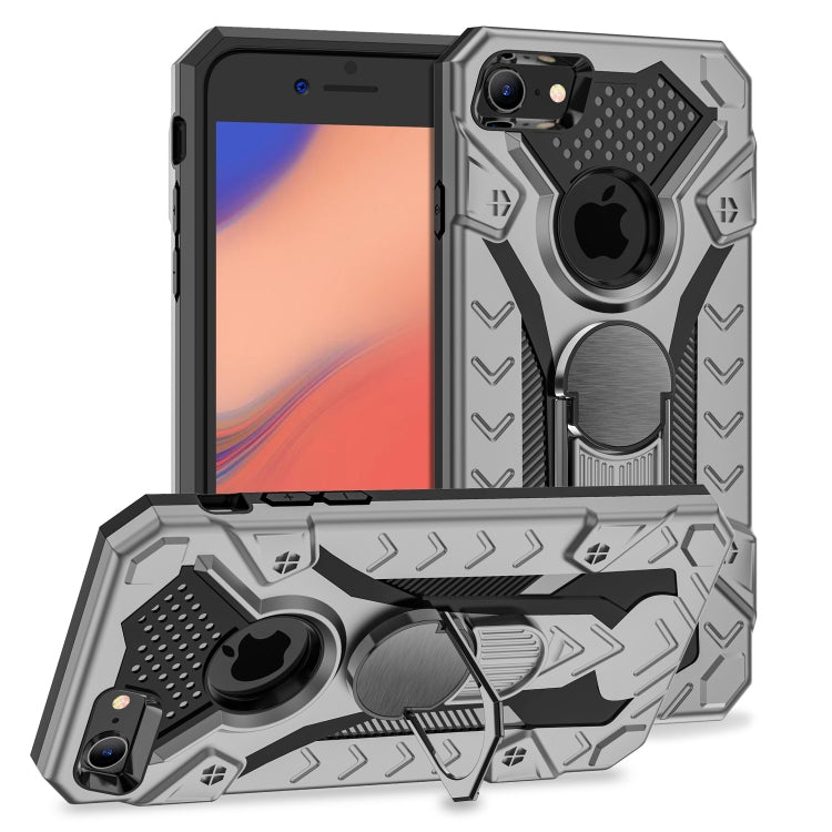 For iPhone SE 2022 / SE 2020 / 8 / 7 Armor Knight Series 2 in 1 PC + TPU Protective Case with Ring Holder