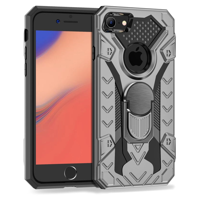 For iPhone SE 2022 / SE 2020 / 8 / 7 Armor Knight Series 2 in 1 PC + TPU Protective Case with Ring Holder