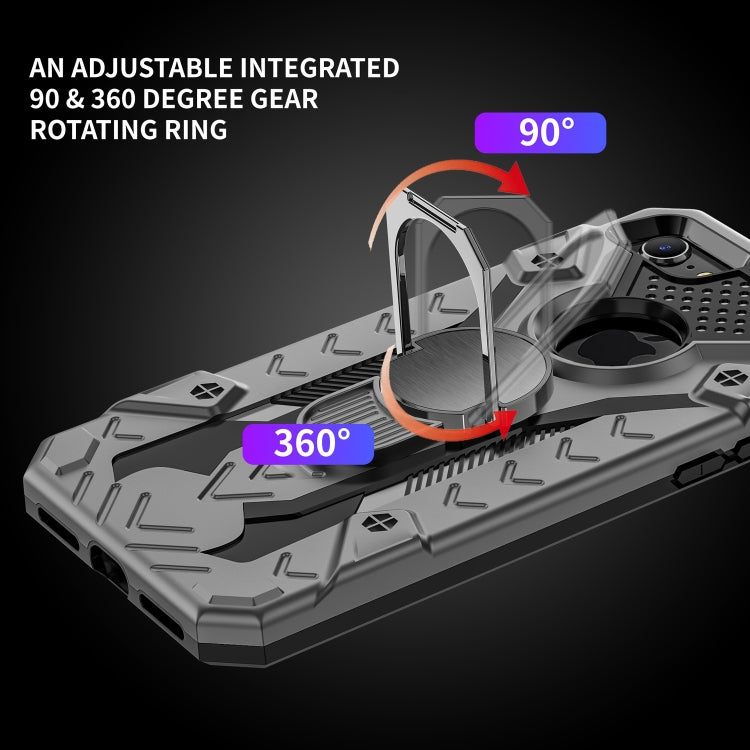 For iPhone SE 2022 / SE 2020 / 8 / 7 Armor Knight Series 2 in 1 PC + TPU Protective Case with Ring Holder