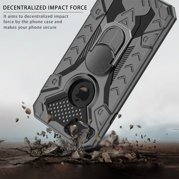 For iPhone SE 2022 / SE 2020 / 8 / 7 Armor Knight Series 2 in 1 PC + TPU Protective Case with Ring Holder