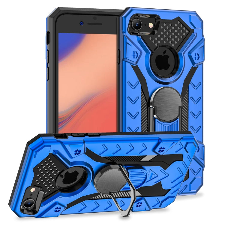 For iPhone SE 2022 / SE 2020 / 8 / 7 Armor Knight Series 2 in 1 PC + TPU Protective Case with Ring Holder