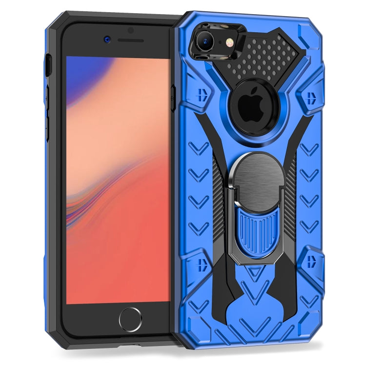 For iPhone SE 2022 / SE 2020 / 8 / 7 Armor Knight Series 2 in 1 PC + TPU Protective Case with Ring Holder