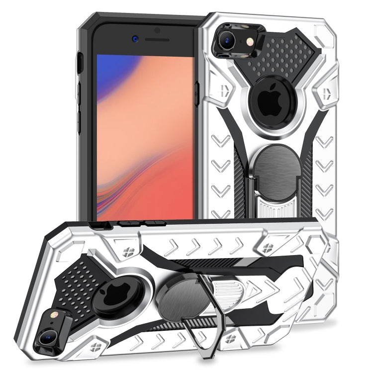 For iPhone SE 2022 / SE 2020 / 8 / 7 Armor Knight Series 2 in 1 PC + TPU Protective Case with Ring Holder