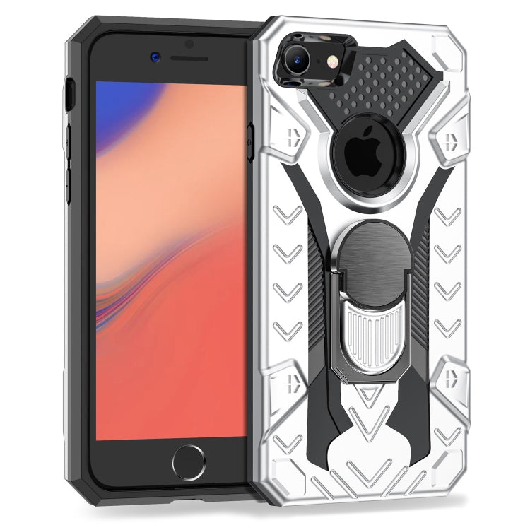 For iPhone SE 2022 / SE 2020 / 8 / 7 Armor Knight Series 2 in 1 PC + TPU Protective Case with Ring Holder