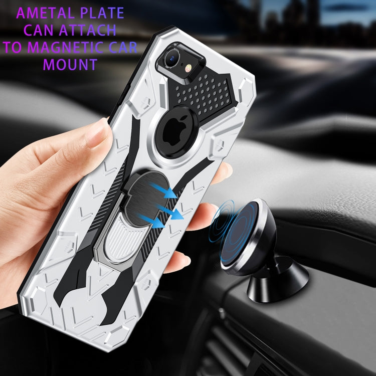 For iPhone SE 2022 / SE 2020 / 8 / 7 Armor Knight Series 2 in 1 PC + TPU Protective Case with Ring Holder