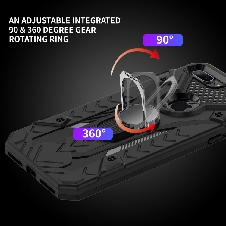 For iPhone 8 Plus & 7 Plus Armor Knight Series 2 in 1 PC + TPU Protective Case with Ring Holder