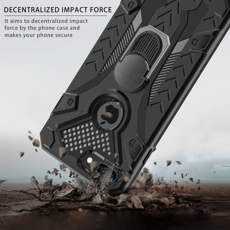For iPhone 8 Plus & 7 Plus Armor Knight Series 2 in 1 PC + TPU Protective Case with Ring Holder