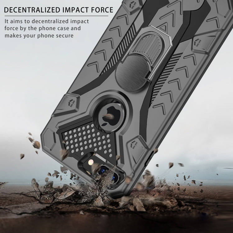 For iPhone 8 Plus & 7 Plus Armor Knight Series 2 in 1 PC + TPU Protective Case with Ring Holder