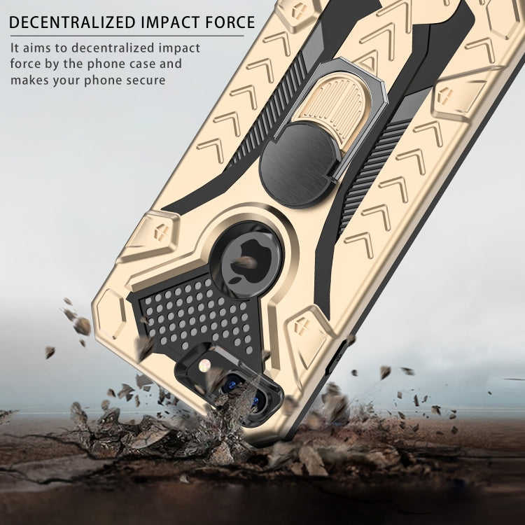 For iPhone 8 Plus & 7 Plus Armor Knight Series 2 in 1 PC + TPU Protective Case with Ring Holder