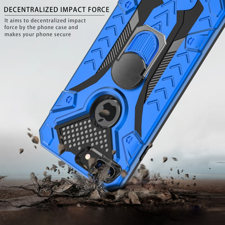 For iPhone 8 Plus & 7 Plus Armor Knight Series 2 in 1 PC + TPU Protective Case with Ring Holder