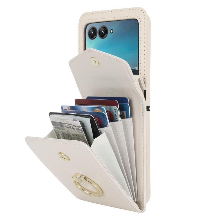 For Motorola Razr 40 Ultra Ring Holder RFID Card Slot Phone Case
