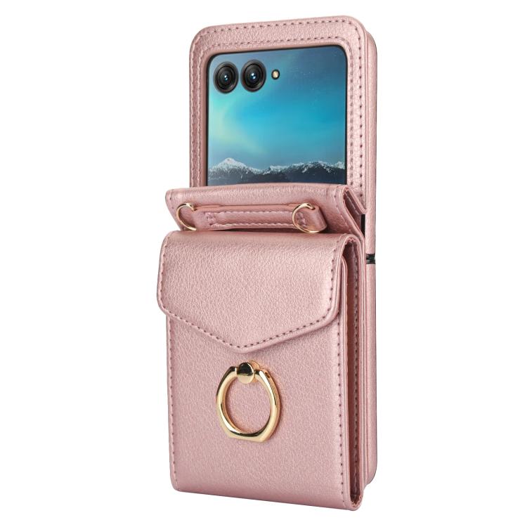 For Motorola Razr 40 Ultra Ring Holder RFID Card Slot Phone Case
