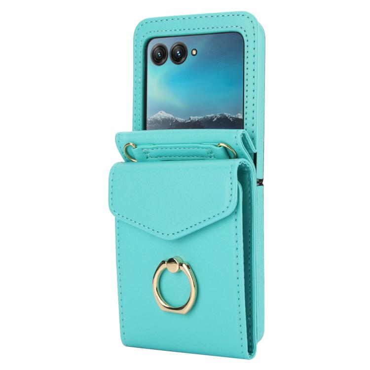 For Motorola Razr 40 Ultra Ring Holder RFID Card Slot Phone Case