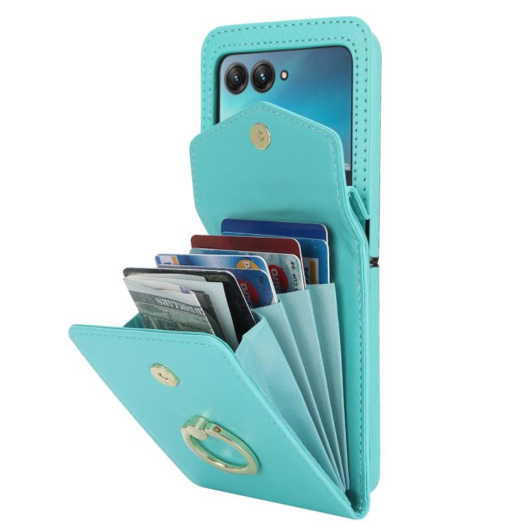 For Motorola Razr 40 Ultra Ring Holder RFID Card Slot Phone Case