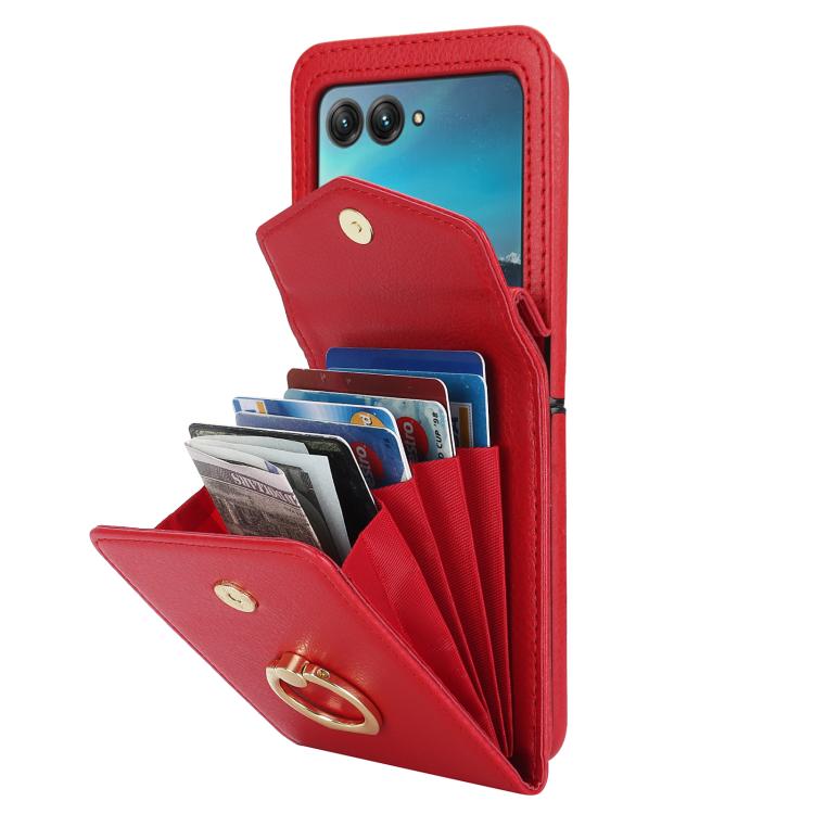 For Motorola Razr 60 Ultra Ring Holder RFID Card Slot Phone Case