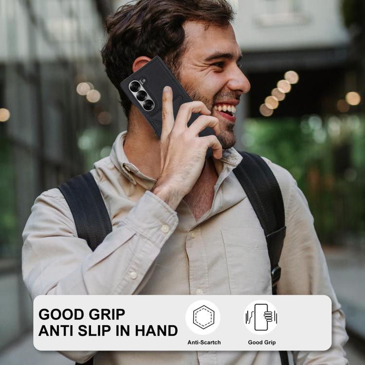 For Samsung Galaxy Z Fold5 Integrated Fold Holder Card Slot Phone Case