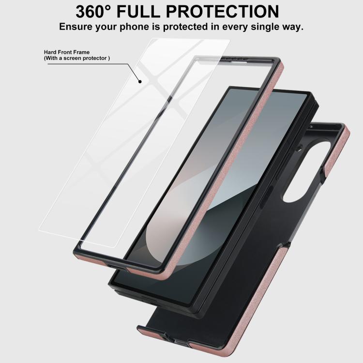 For Samsung Galaxy Z Fold5 Integrated Fold Holder Card Slot Phone Case
