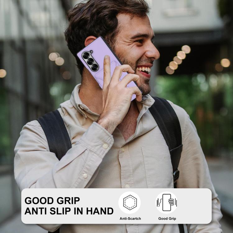 For Samsung Galaxy Z Fold5 Integrated Fold Holder Card Slot Phone Case