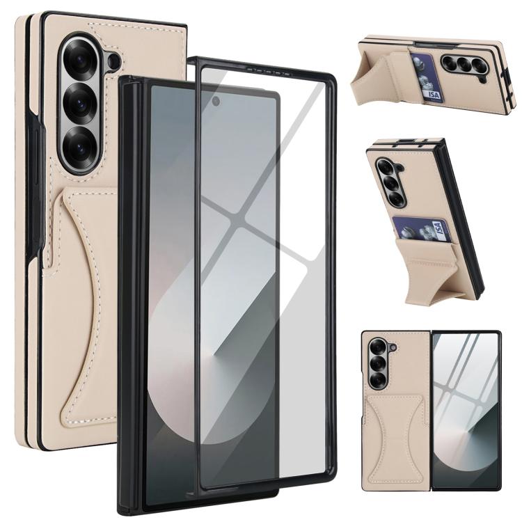 For Samsung Galaxy Z Fold6 Integrated Fold Holder Card Slot Phone Case