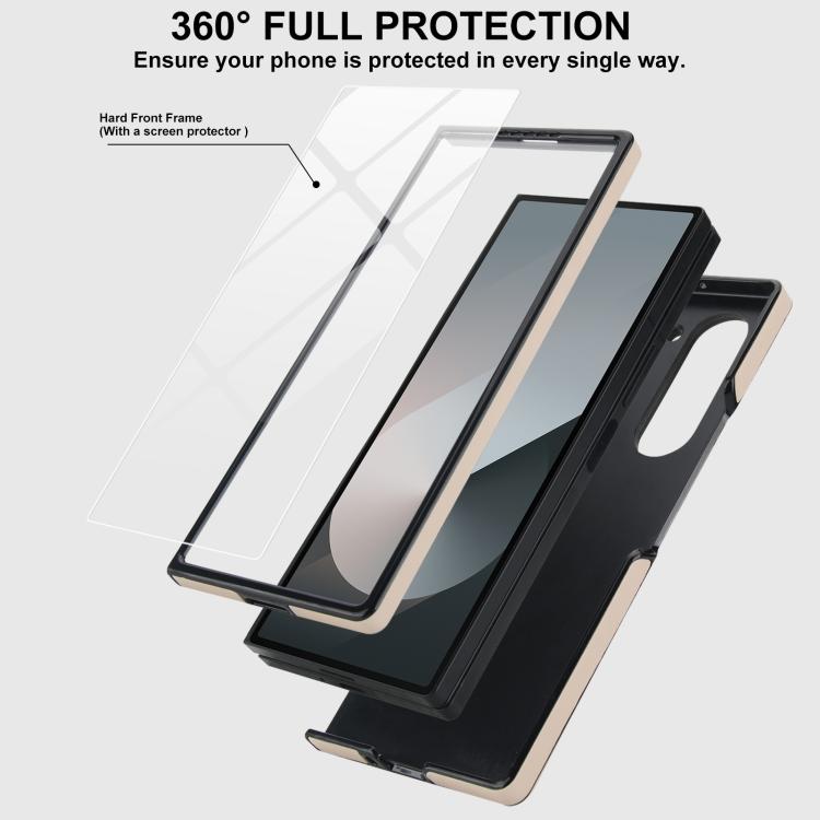 For Samsung Galaxy Z Fold6 Integrated Fold Holder Card Slot Phone Case
