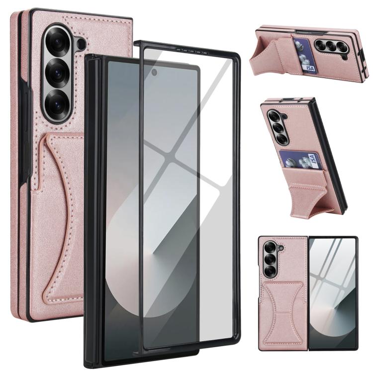 For Samsung Galaxy Z Fold6 Integrated Fold Holder Card Slot Phone Case