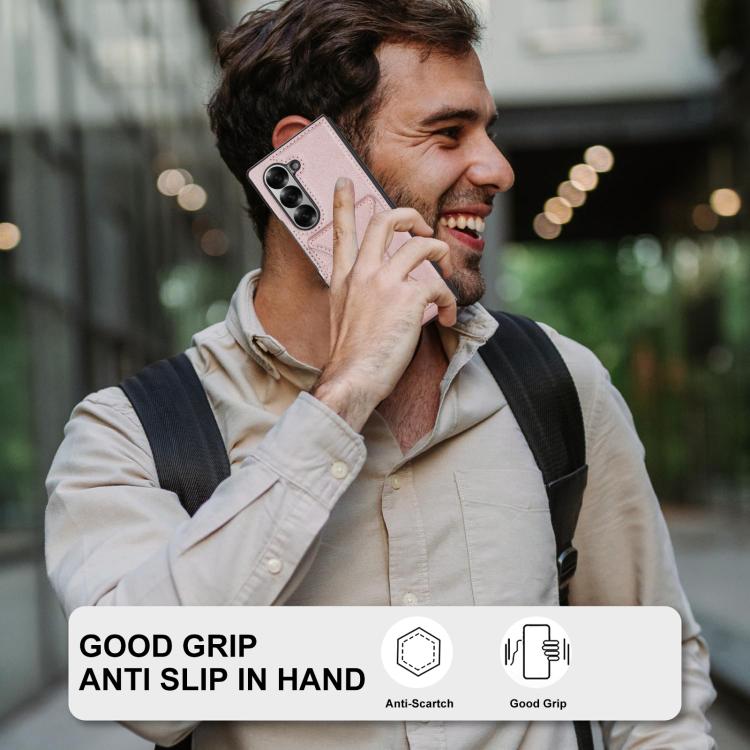 For Samsung Galaxy Z Fold6 Integrated Fold Holder Card Slot Phone Case
