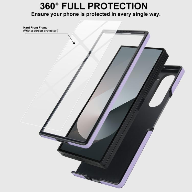 For Samsung Galaxy Z Fold6 Integrated Fold Holder Card Slot Phone Case