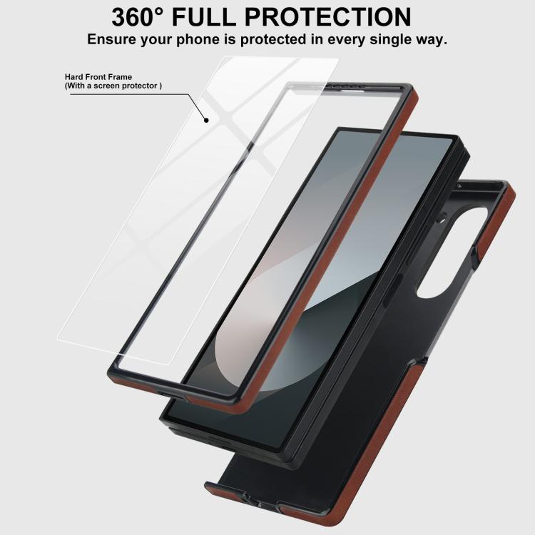 For Samsung Galaxy Z Fold6 Integrated Fold Holder Card Slot Phone Case