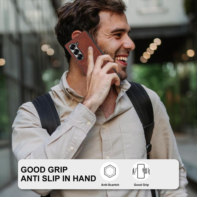 For Samsung Galaxy Z Fold6 Integrated Fold Holder Card Slot Phone Case