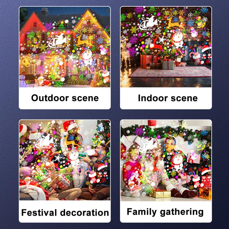 Christmas Projection Lamp Film Pattern Holiday Atmosphere Light