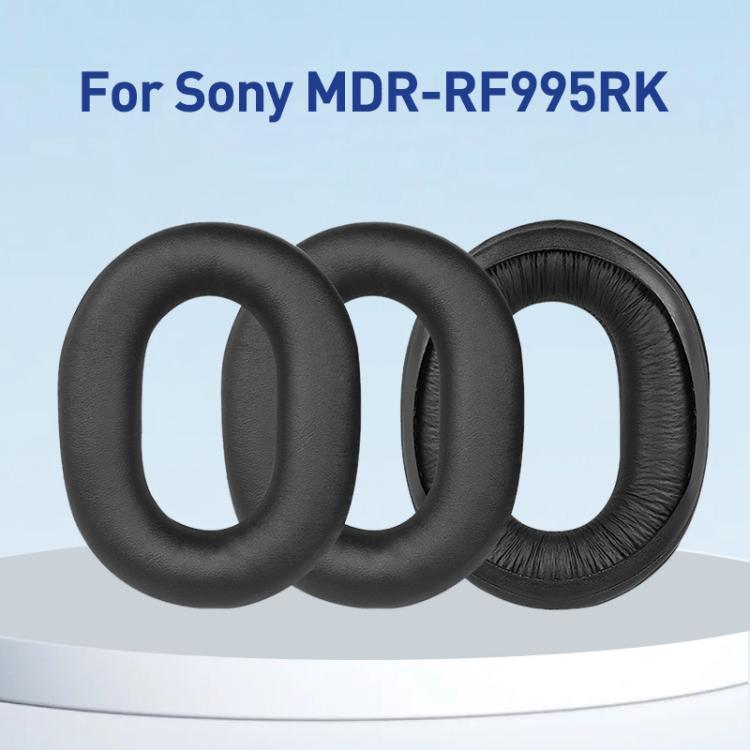 2pcs Protein Leather Earphone Replacement Earpads Pads For Sony MDR-RF995R / WH-RF400R - Black