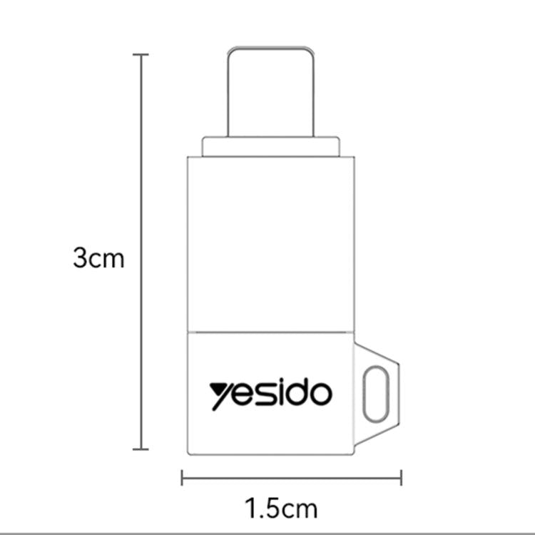 Yesido GS28 8 Pin Female to Type-C Male 60W Charging Adapter - Black