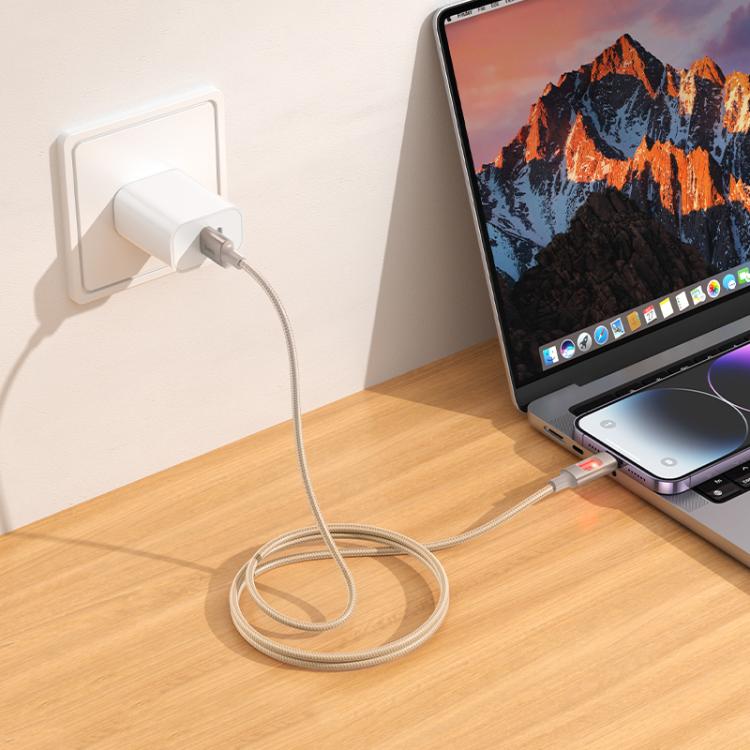 hoco U144 Colorful LED 2.4A USB to 8 Pin Charging Data Cable, Length: 1.2m