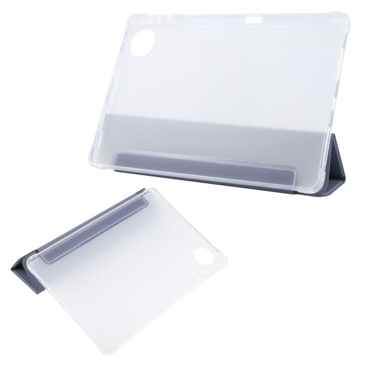 For Honor Pad 10 12.1 3-fold Clear TPU Smart Leather Tablet Case with Pen Slot