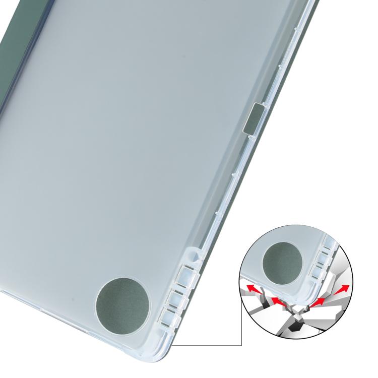 For Honor Pad 10 12.1 3-fold Clear TPU Smart Leather Tablet Case with Pen Slot