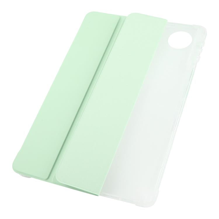 For Honor Pad 10 12.1 3-fold Clear TPU Smart Leather Tablet Case with Pen Slot
