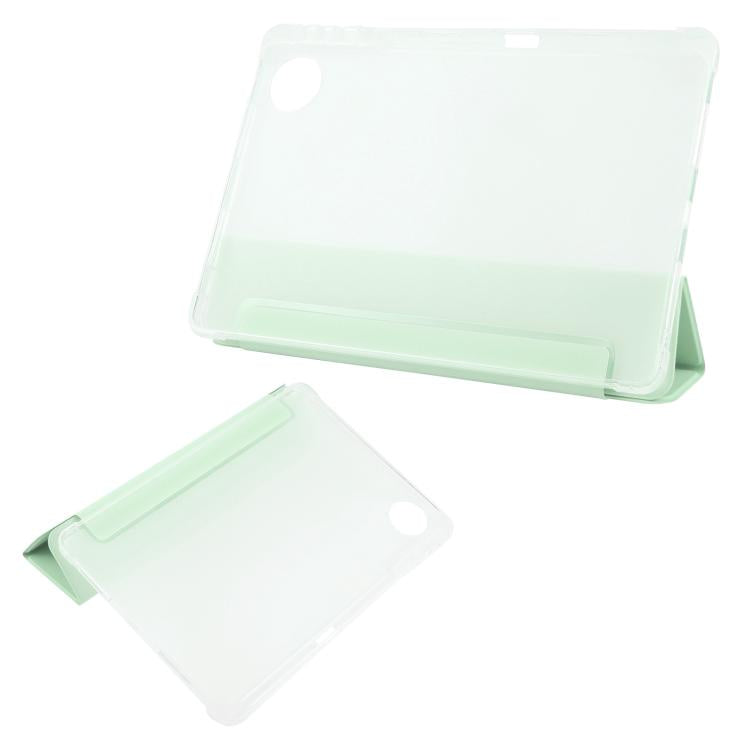 For Honor Pad 10 12.1 3-fold Clear TPU Smart Leather Tablet Case with Pen Slot