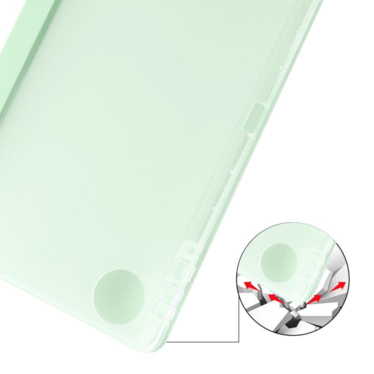For Honor Pad 10 12.1 3-fold Clear TPU Smart Leather Tablet Case with Pen Slot