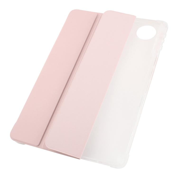 For Honor Pad 10 12.1 3-fold Clear TPU Smart Leather Tablet Case with Pen Slot