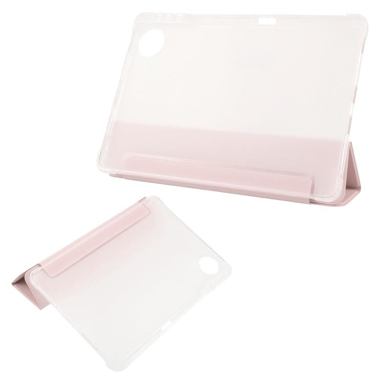 For Honor Pad 10 12.1 3-fold Clear TPU Smart Leather Tablet Case with Pen Slot