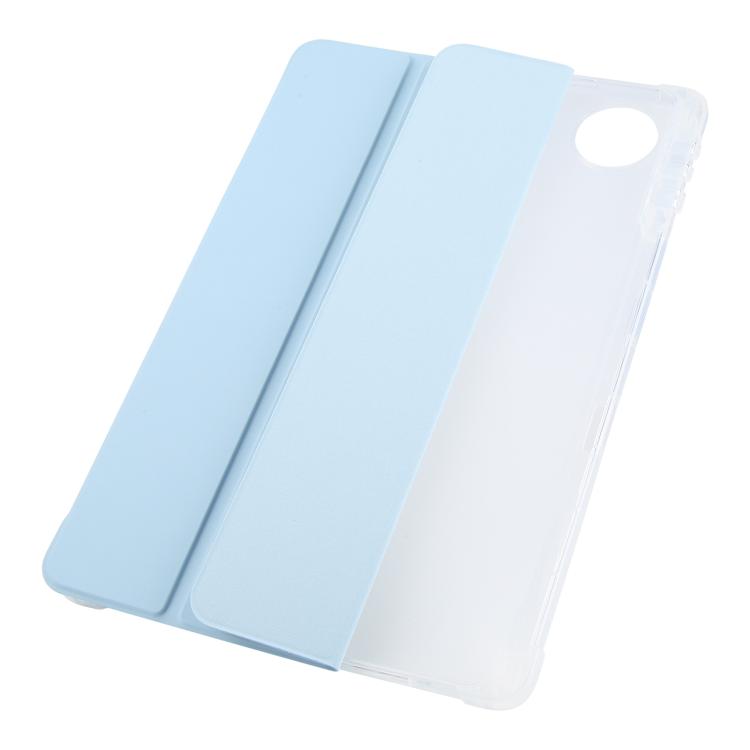 For Honor Pad 10 12.1 3-fold Clear TPU Smart Leather Tablet Case with Pen Slot