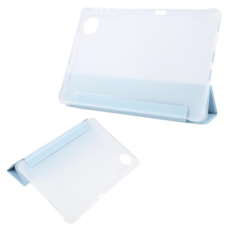 For Honor Pad 10 12.1 3-fold Clear TPU Smart Leather Tablet Case with Pen Slot
