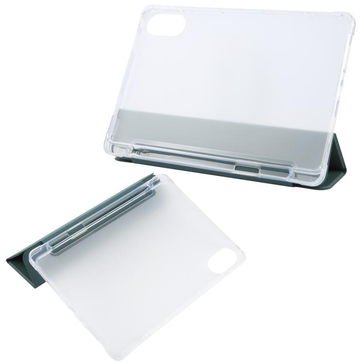 For Xiaomi Redmi Pad 2 3-fold Clear TPU Smart Leather Tablet Case with Pen Slot