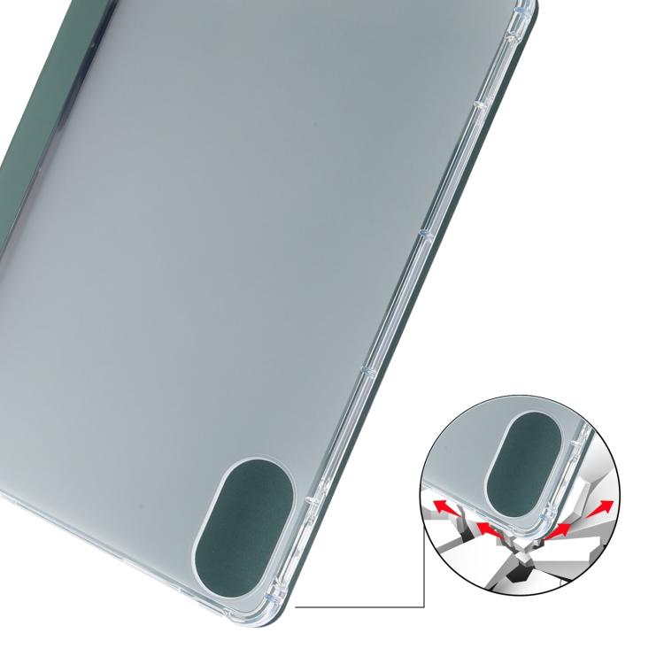 For Xiaomi Redmi Pad 2 3-fold Clear TPU Smart Leather Tablet Case with Pen Slot