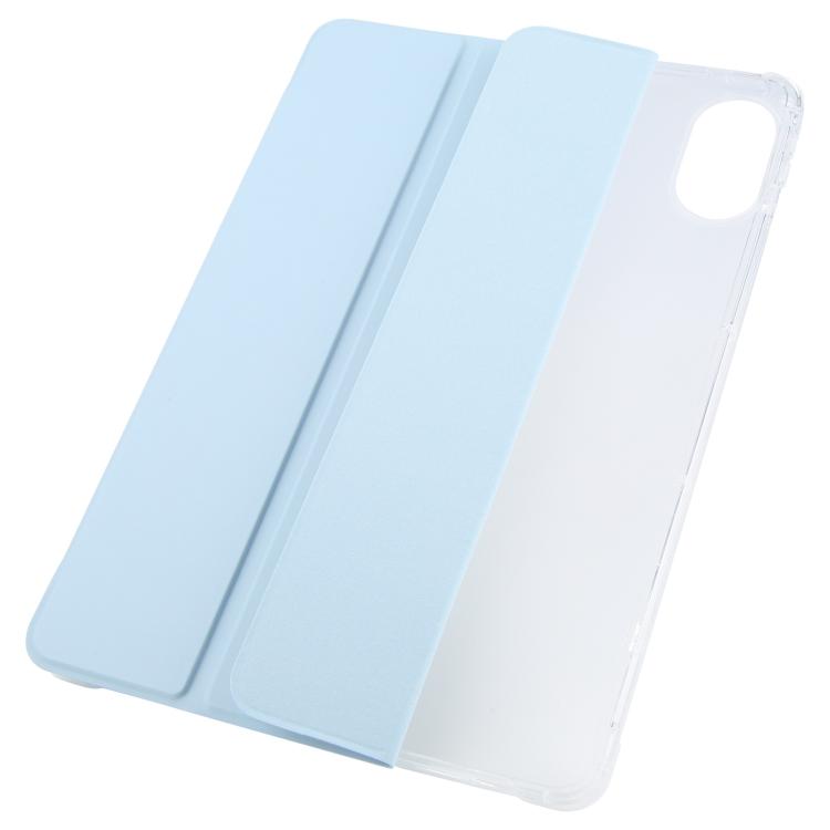 For Xiaomi Redmi Pad 2 3-fold Clear TPU Smart Leather Tablet Case with Pen Slot