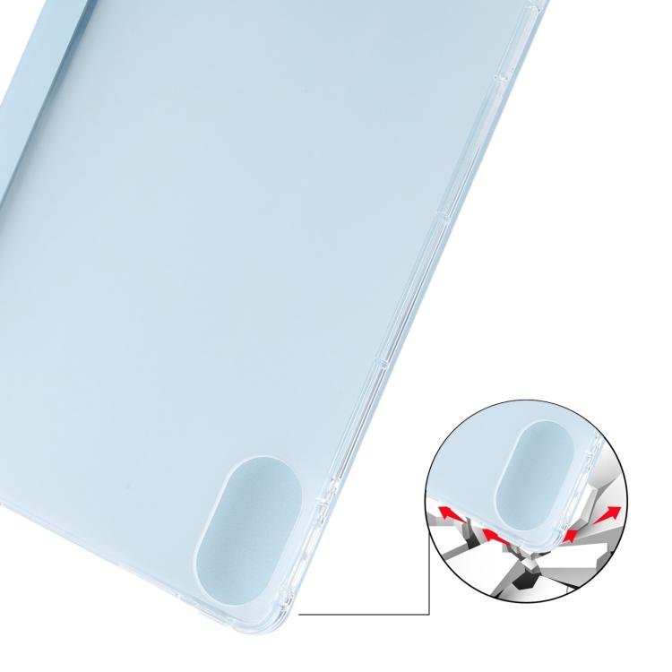 For Xiaomi Redmi Pad 2 3-fold Clear TPU Smart Leather Tablet Case with Pen Slot