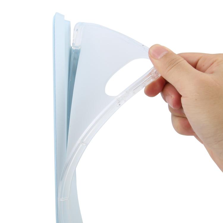 For Xiaomi Redmi Pad 2 3-fold Clear TPU Smart Leather Tablet Case with Pen Slot