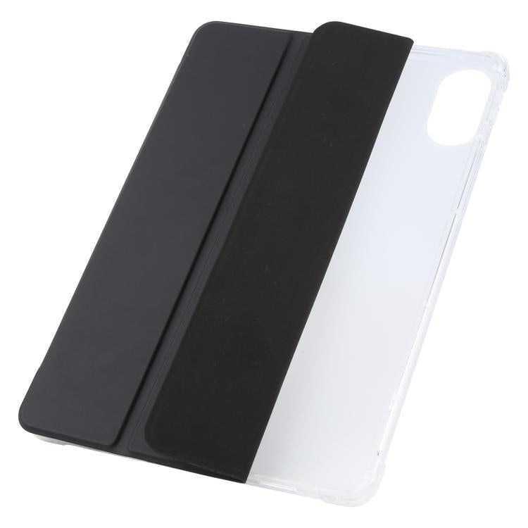For Xiaomi Redmi Pad 2 3-fold Clear TPU Smart Leather Tablet Case with Pen Slot