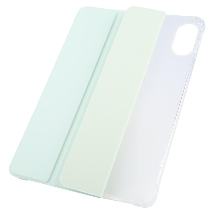 For Xiaomi Redmi Pad 2 3-fold Clear TPU Smart Leather Tablet Case with Pen Slot