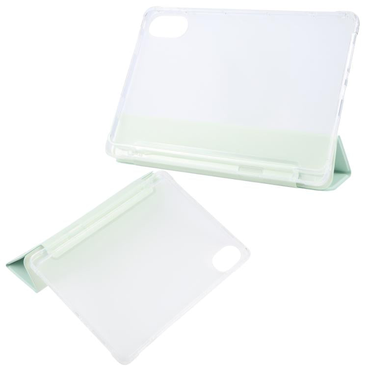 For Xiaomi Redmi Pad 2 3-fold Clear TPU Smart Leather Tablet Case with Pen Slot